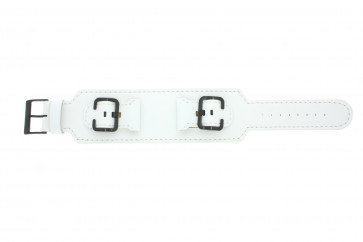 Horlogeband Guess W10609G1-W Leder Wit 24mm
