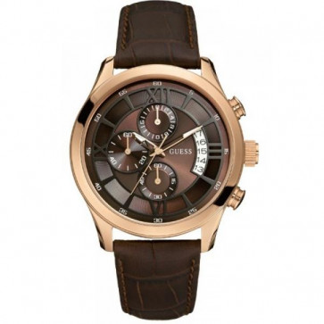 Horlogeband Guess W14052G2 Leder Bruin