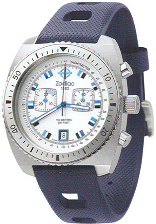 Horlogeband Zodiac ZO2242 Rubber Blauw