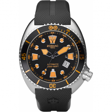 Horlogeband Zodiac ZO8007 Rubber Zwart