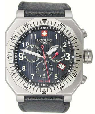 Horlogeband Zodiac ZO8800 Leder Zwart