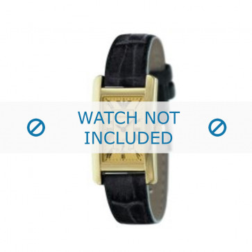 Horlogeband Armani AR0123 Leder Zwart 18mm