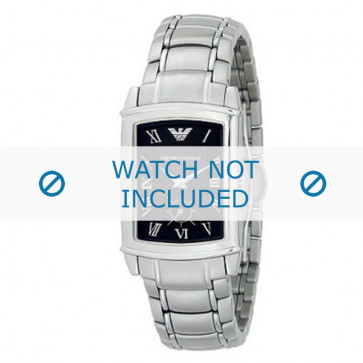 Armani horlogeband AR-0245 Staal Zilver 21mm 
