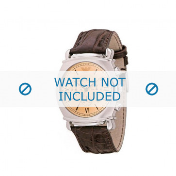 Horlogeband Armani AR0286 Leder Bruin 24mm