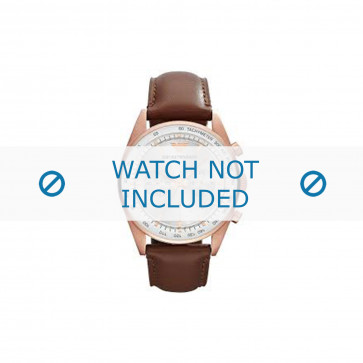 Horlogeband Armani AR5995 Leder Bruin 23mm
