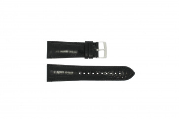 Horlogeband Armani AR0263 / AR8004 / AR8006 Leder Zwart 24mm