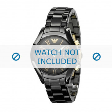 Armani horlogeband AR1413 Keramiek Zwart 23mm