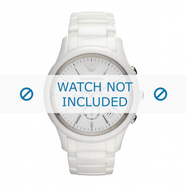 Armani horlogeband AR1453 Keramiek Wit 22mm
