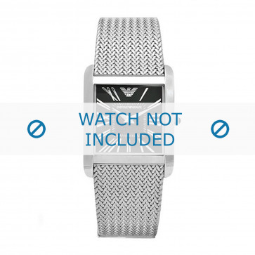 Armani horlogeband AR2013 Staal Zilver 24mm