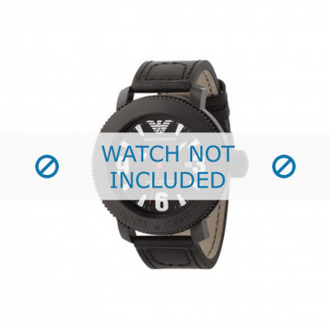 Armani horlogeband AR-5832 Leder Zwart  