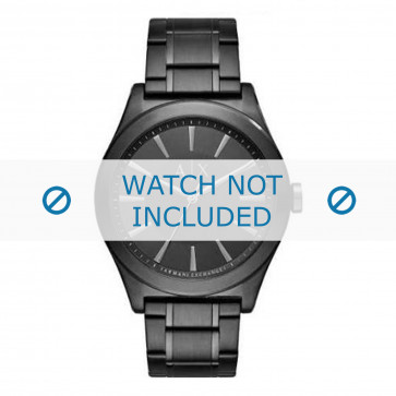 Armani horlogeband AX2322 Staal Zwart