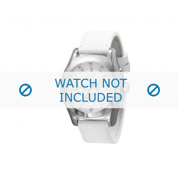 Armani horlogeband AX-2071 Leder Wit 22mm 