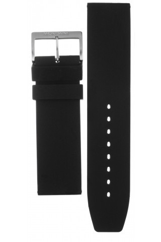 Mondaine horlogeband BM20068 / FP9624.20Q.1 RUBB. Rubber Zwart 24mm