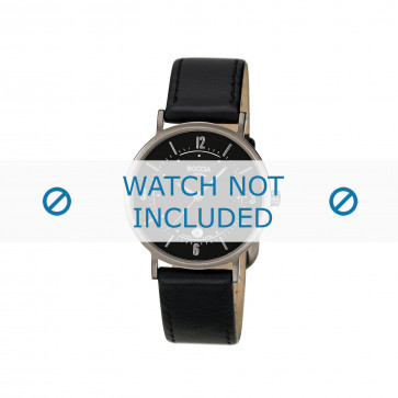 Boccia horlogeband 3154 Leder Zwart 16mm 