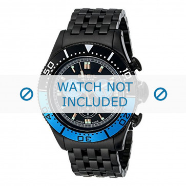 Horlogeband Breil BW0409 Staal Zwart 22mm