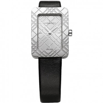 Horlogeband Burberry BU1150 Leder Zwart
