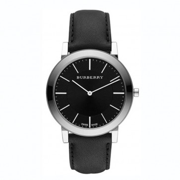 Horlogeband Burberry BU2350 / BU2351 / BU2353 Leder Zwart 20mm
