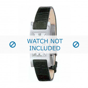 Burberry horlogeband BU1001 Leder Zwart