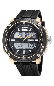 Horlogeband Calypso K5796-3 Kunststof/Plastic Zwart 24mm