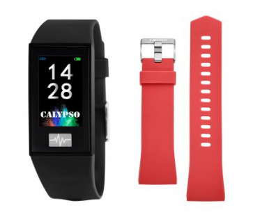 Horlogeband Smartwatch Calypso K8500.6 Kunststof/Plastic Rood 13mm