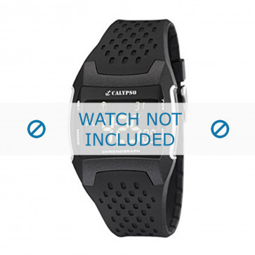 Horlogeband Calypso K5563/1 Rubber Zwart 26mm