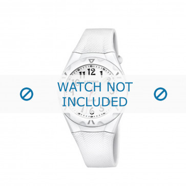 Horlogeband Calypso K6064-1 Kunststof/Plastic Crèmewit 12mm