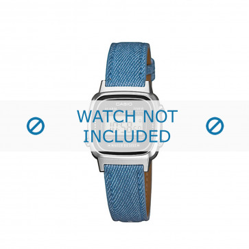 Horlogeband Casio LA670WEL-2A2EF / LA670WEL-2A2 Leder Blauw 13mm