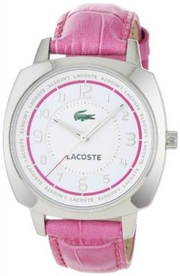 Horlogeband Lacoste 2000599 / LC-47-3-14-2233 Croco leder Roze 18mm