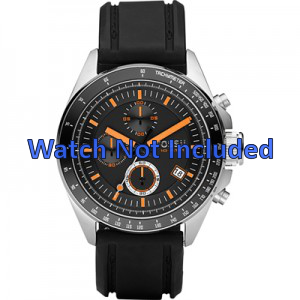 Horlogeband Fossil CH2647 Silicoon Zwart 22mm
