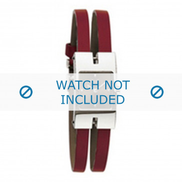 Dolce & Gabbana horlogeband 3719250575 Leder Rood 6mm