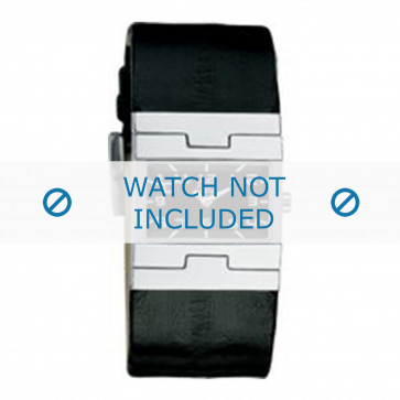 Horlogeband Dolce & Gabbana 3719251529 / F360002056 Leder Zwart 26mm
