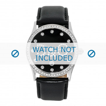 Horlogeband Dolce & Gabbana DW0008 Leder Zwart 24mm