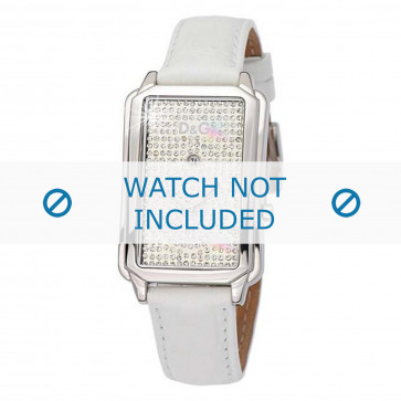 Dolce & Gabbana horlogeband DW0114 Leder Wit + wit stiksel