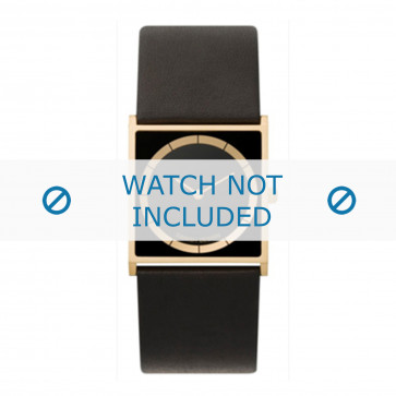 Horlogeband Danish Design IV15Q826 Leder Zwart 27mm