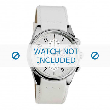Dolce & Gabbana horlogeband 3719770084 Leder Wit 20mm + wit stiksel