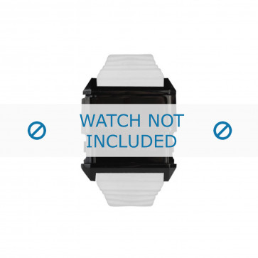 Diesel horlogeband DZ7201 Silicoon Wit 30mm