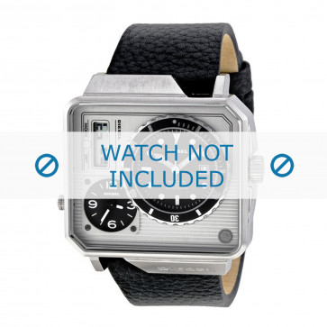 Diesel horlogeband DZ7242 Leder Zwart 28mm