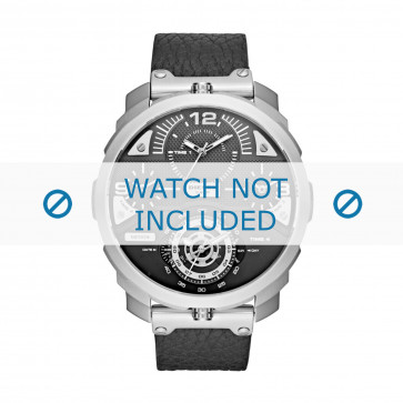 Diesel horlogeband DZ7379 Leder Zwart 26mm