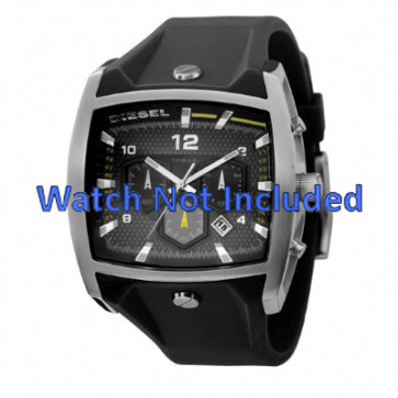 Horlogeband Diesel DZ4165 Silicoon Zwart 33mm