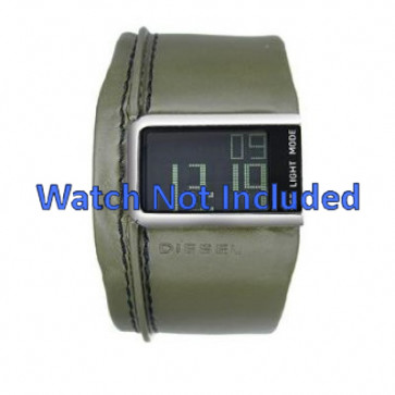 Horlogeband Diesel DZ7053 Onderliggend Leder Groen 28mm