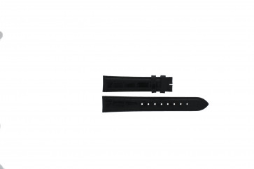 Esprit horlogeband ES-101802-40 Leder Zwart 18mm + zwart stiksel