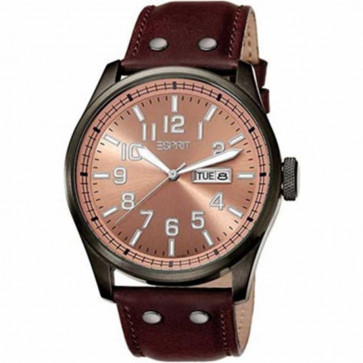 Esprit horlogeband ES103151002 Leder Bruin 25mm + bruin stiksel