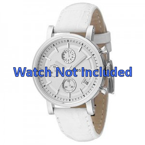 Horlogeband Fossil ES2202 Leder Wit 18mm