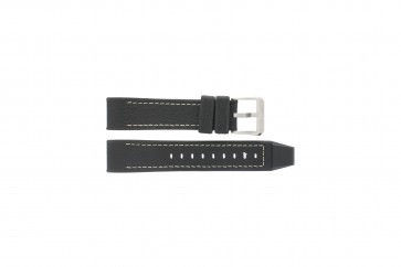 Festina horlogeband F16183/40 Leder Zwart 22mm + wit stiksel