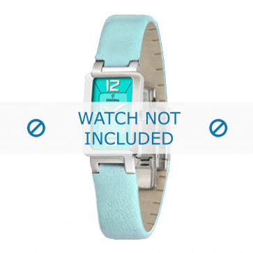 Horlogeband Festina F16218-3 Leder Turquoise 9mm