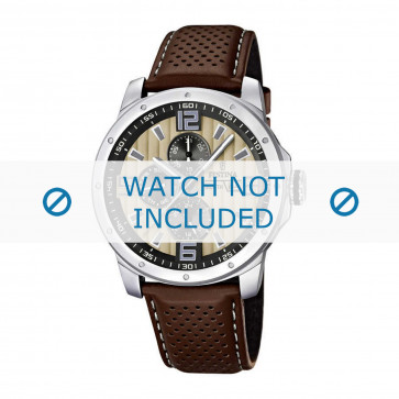 Horlogeband Festina F16585-6 Leder Bruin 23mm