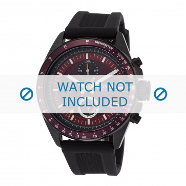 Fossil horlogeband CH2876 Rubber Zwart