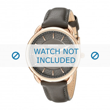 Horlogeband Fossil ES3913 Leder Grijs 16mm