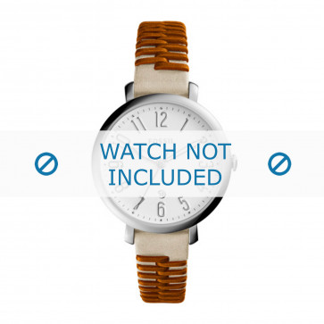 Horlogeband Fossil ES4209 Leder Crèmewit 14mm
