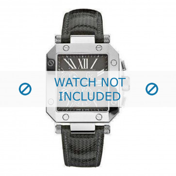 Horlogeband Guess GCA50006G2 / A93001G2 Leder Zwart